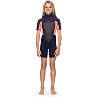 Los mejores  - Roxy 2-2mm Prologue - Traje de Surf de Primavera con Manga Corta y Cremallera en la Espalda para Chicas 8-16